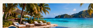 Tropical resort by the water